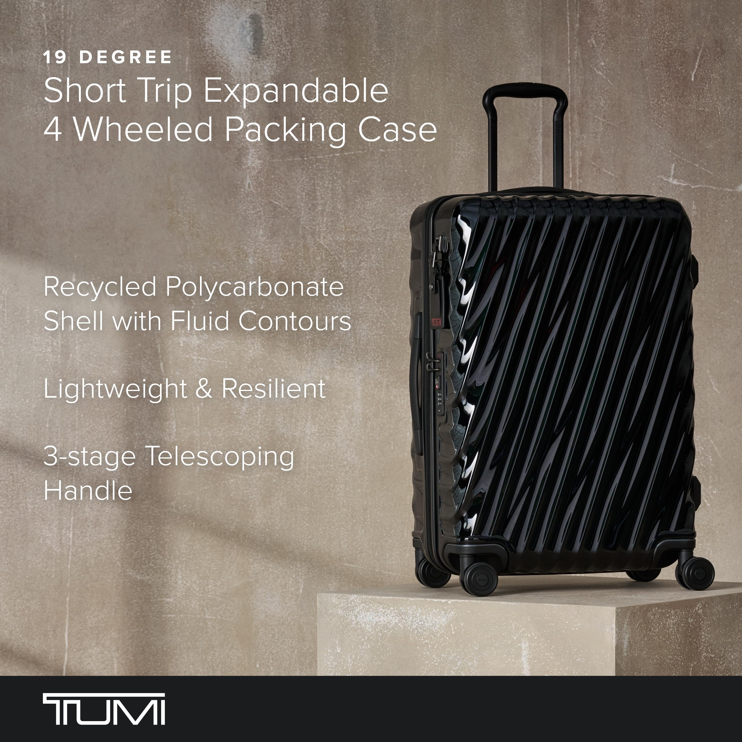 TUMI 19 Degree Short Trip Expandable 4 Wheeled Packing Case - Hard Shell Suitcase - 26.0