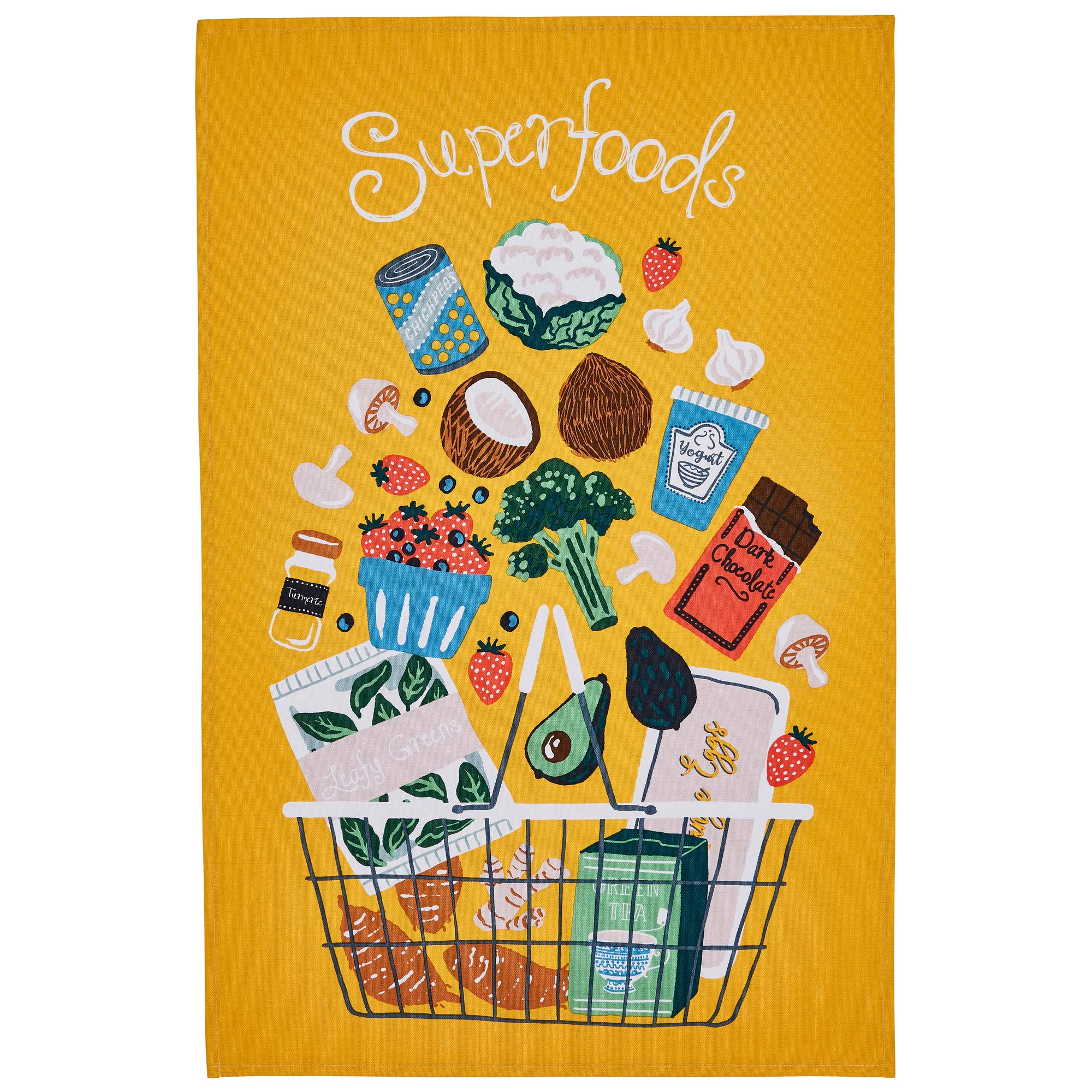 Ulster Weavers Cotton Tea Towel, 100%, Yellow, One Size