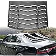 LE-JX Carbon Fiber Print Rear Window Louver Cover, Lambo Style Custom Fit All Weather ABS Compatible with 2011-2021 Dodge Charger SXT/GT/RT/RT Scat Pack/Scat Pack Widebody/SRT Hellcat Widebody