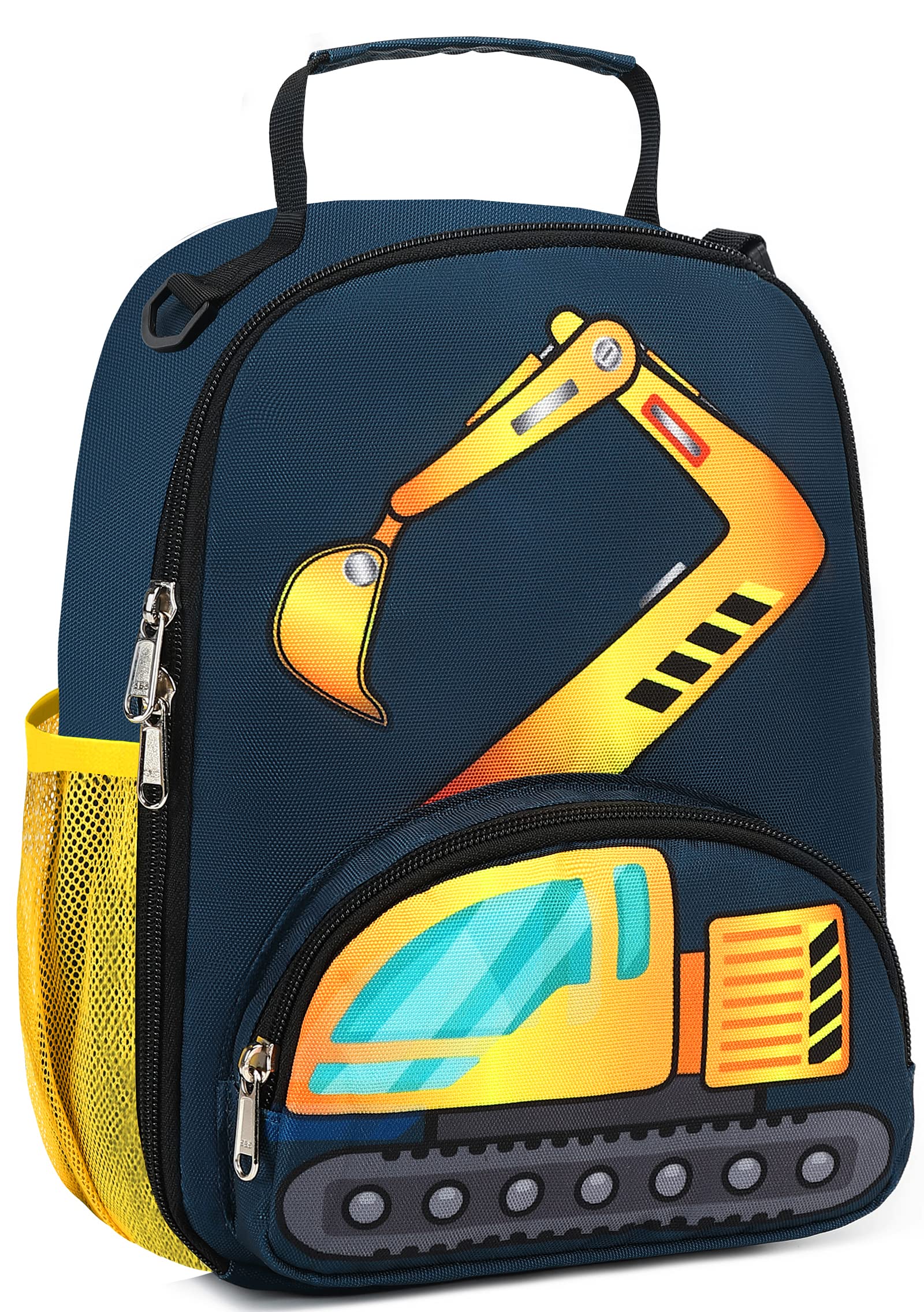 BTOOP Lunch Box Kids for Boys Insulated Lunch Bag Cute Reusable Thermal Meal Cooler Tote Bags with Removable Shoulder Strap for School Travel