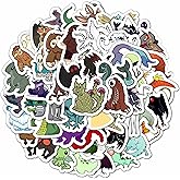 100Pcs Cryptid Stickers - Mothman, Lochness Monster, Bigfoot, Yeti, UFO Decals for Laptops