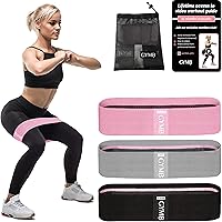 Booty 3 Resistance Bands for Legs and Butt Set, Exercise Bands Fitness Bands - Video Workout, Resistance Loops Hip Thigh…