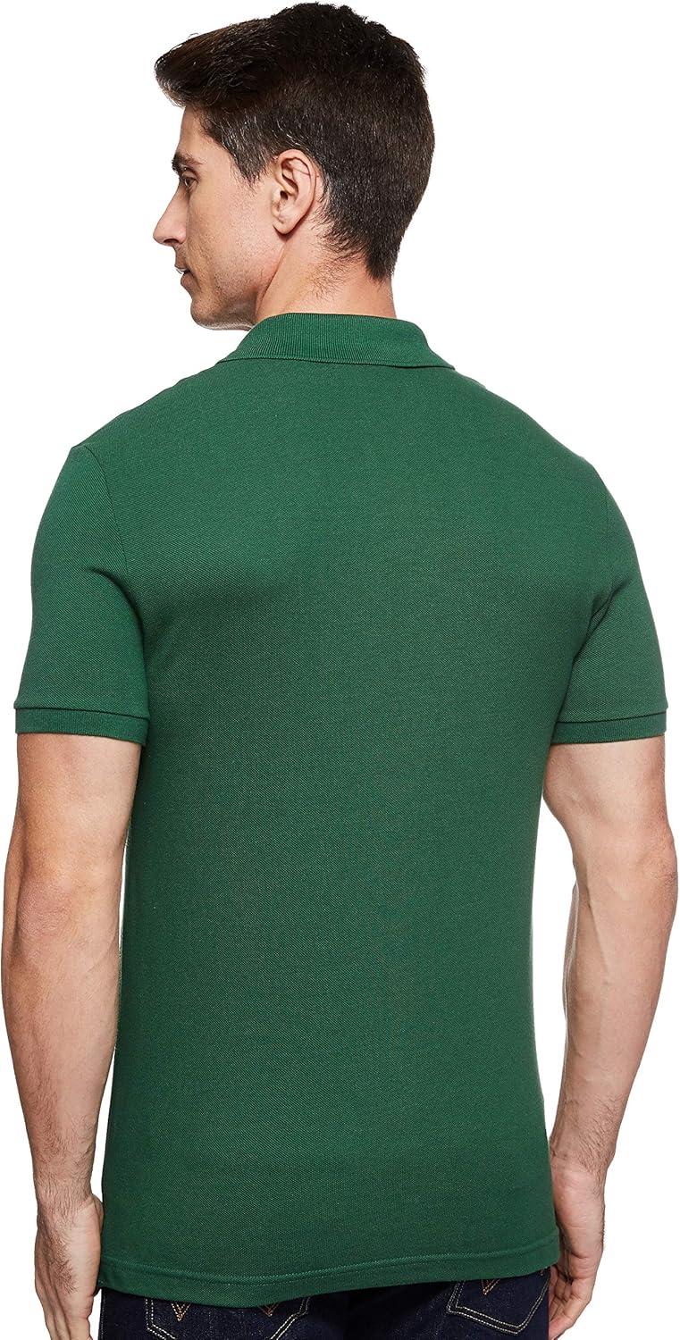 Lacoste Mens Classic Pique Slim Fit Short Sleeve Polo Shirt at  Men’s Clothing store
