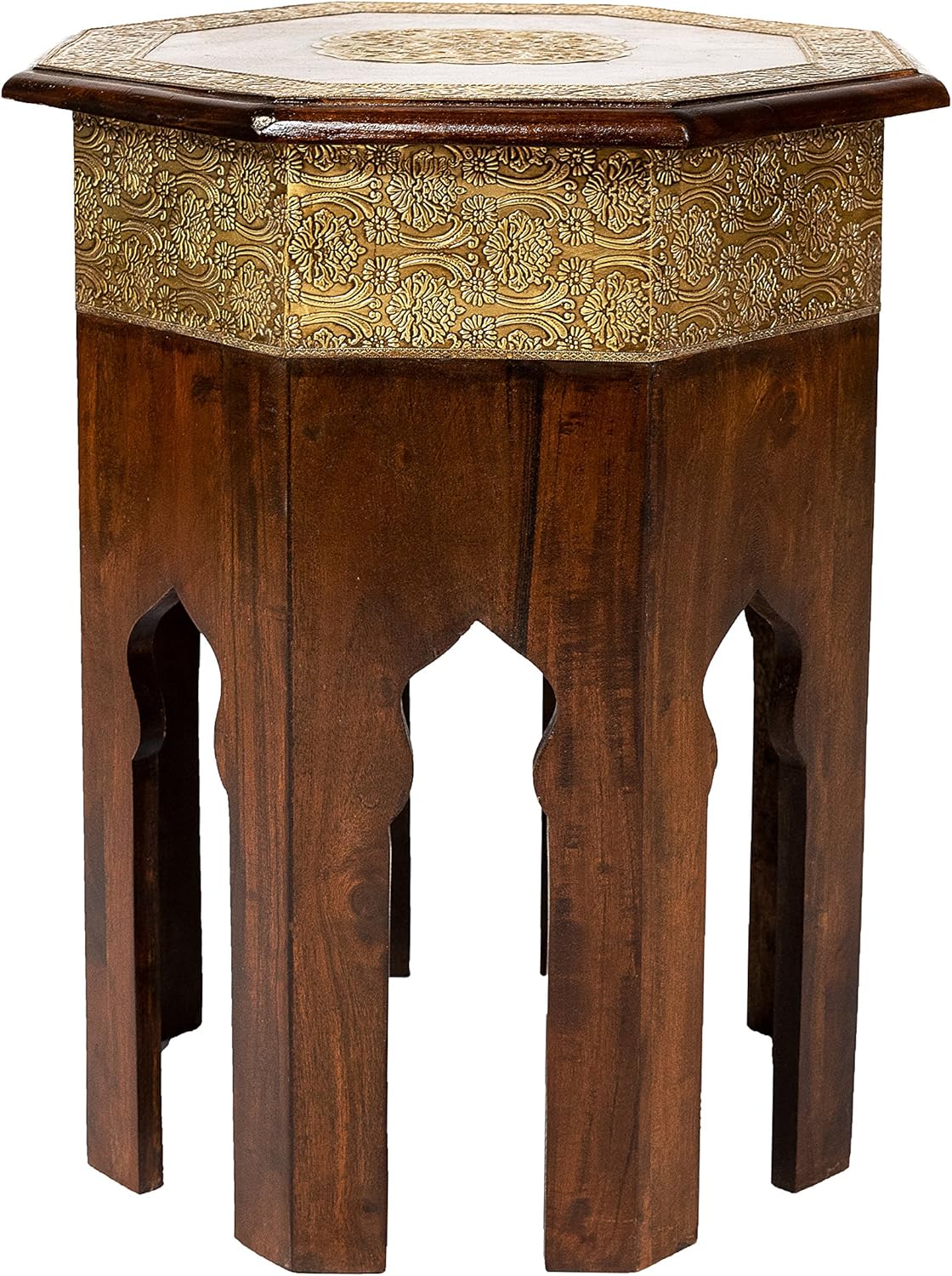 Moroccan side table, coffee table, solid wood, oriental 52 cm, vintage