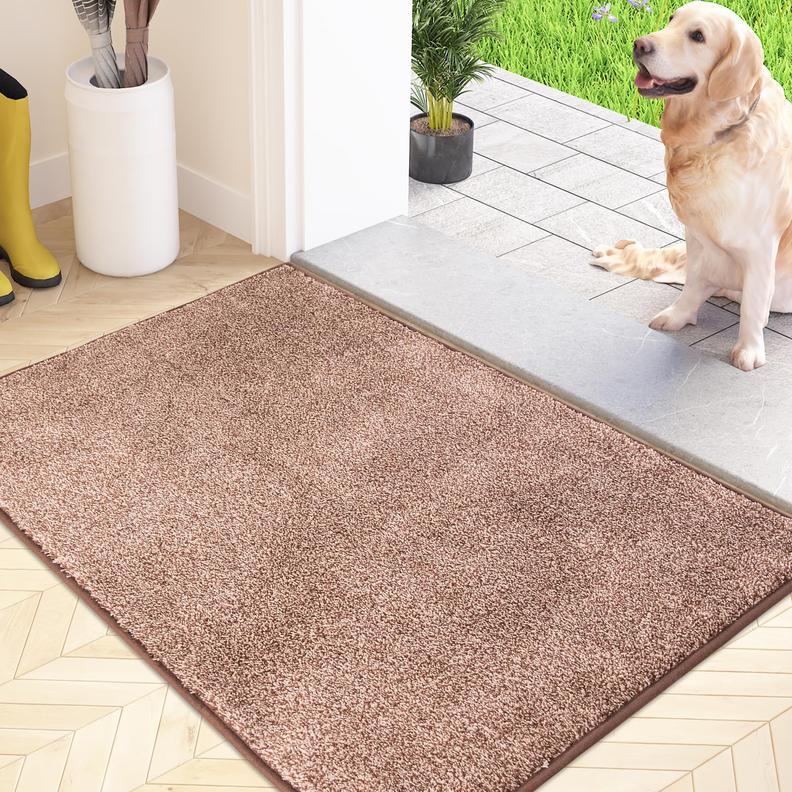 FCSDETAIL Dirty Trap Door mat 60 x 90 cm, Non Slip Machine Washable Entrance Rug, Inside Floor Mat for Dog,Door and Hallway