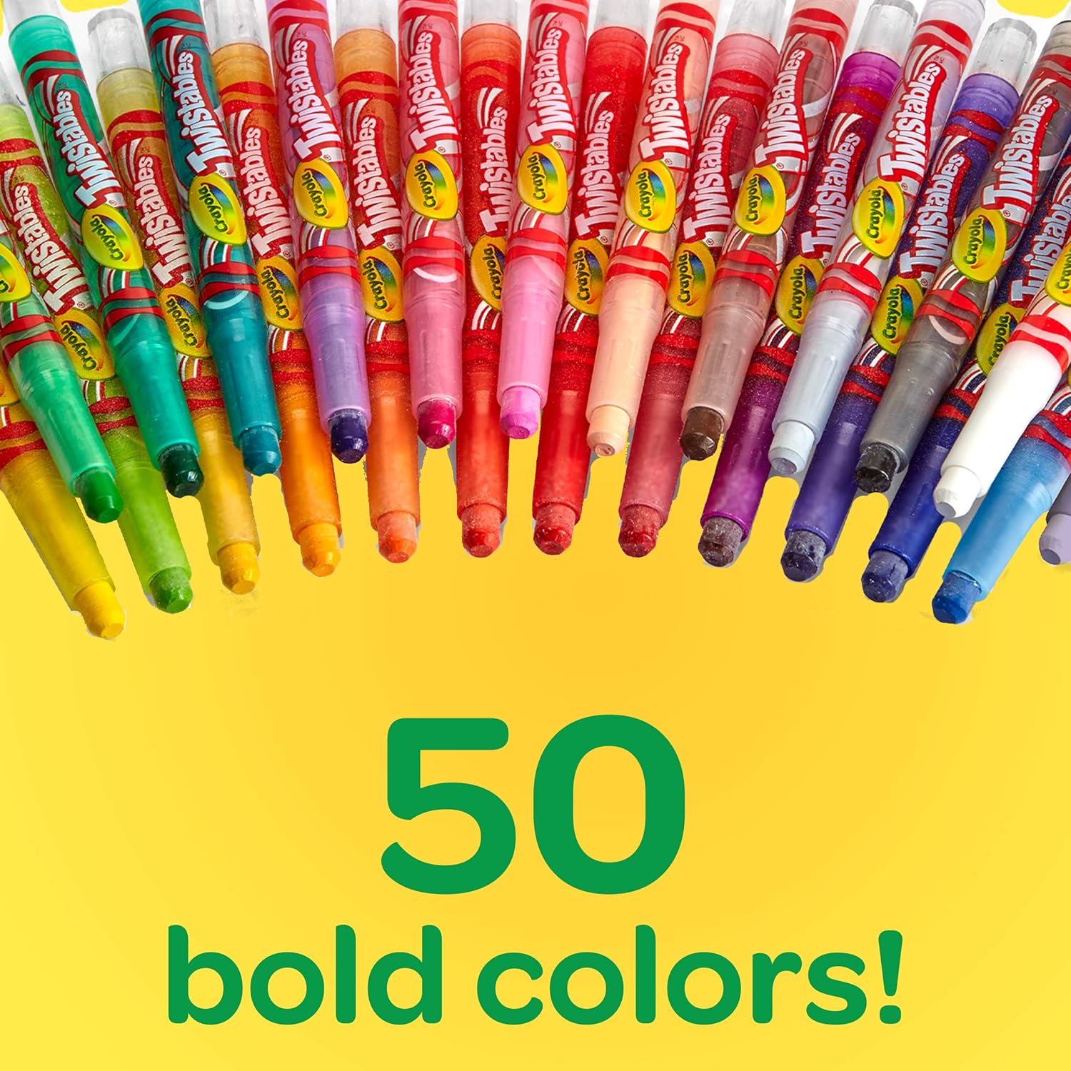 Crayola Twistables Crayons Coloring Set, Kids Stocking Stuffers, 50 Count: Toys & Games