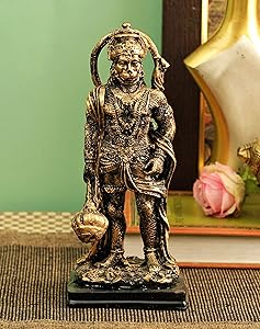 TIED RIBBONS Lord Hanuman Idol Statue (22 cm X 9 cm) - Hanuman Idol Figurine for Temple Table Desktop Home Decoration Indian God Idol
