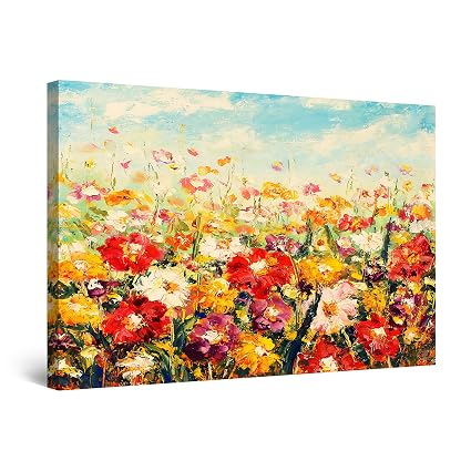 Startonight Impression Sur Toile Peinture Blanc Rouge Beau