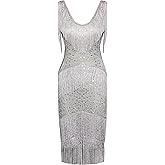 BABEYOND Women's 1920s Flapper Dress V Neck Slip Dress