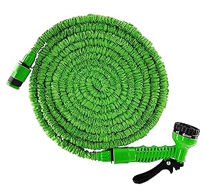 DNSAHOI 125ft/37.5m Expanding Garden Hose Pipe Expandable Magic Water Hose with 7 Function Spray Gun for Garden Watering, Car Washing (125FT Green, 12.5-37.5m)