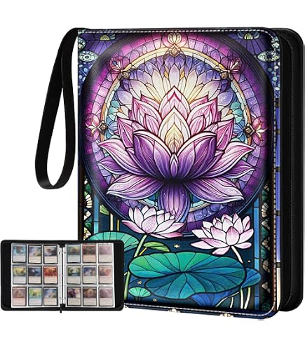 White Dragon Glowing Blue Eyes Cards Binder 4 Pocket Fits 400 Cards with 50 Removable Sleevesves, Trading Card Collector Zipper Album Holder Portable Card Games Display Storage Cases : Toys & Games