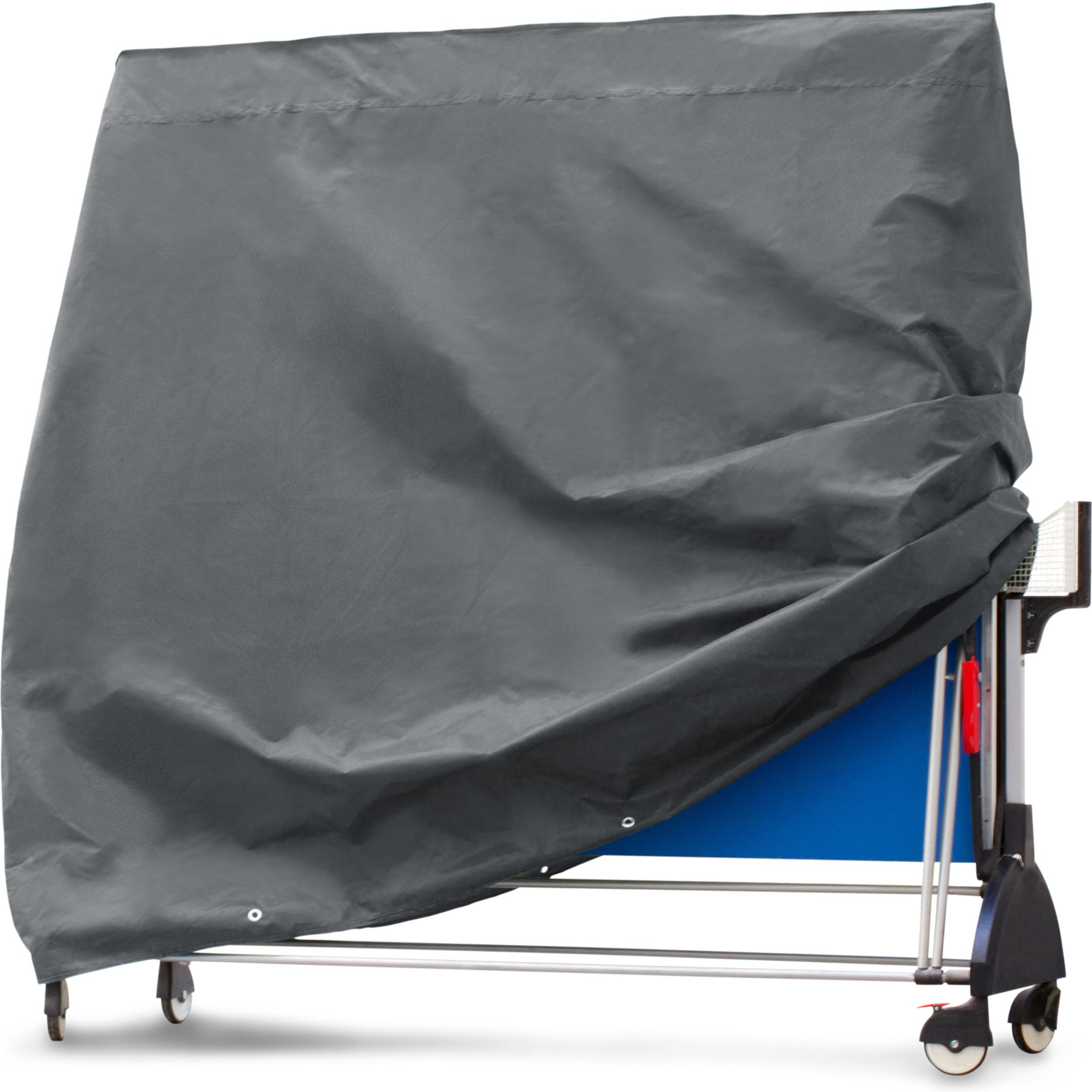 Purovi Tischtennisplatte Abdeckung (165x70x85 cm) - Winterfeste Outdoor-Schutzhülle aus Oxford Gewebe - Wetterfester Wind-, Wasser- und UV-Schutz