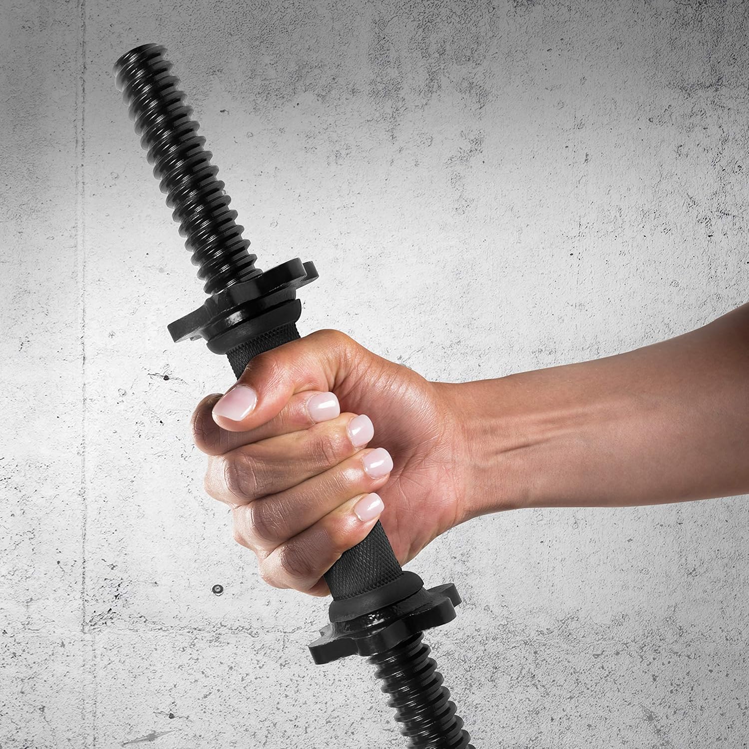 CAP Barbell 14" Threaded Dumbbell Handle with Collars, Black : Sports & Outdoors