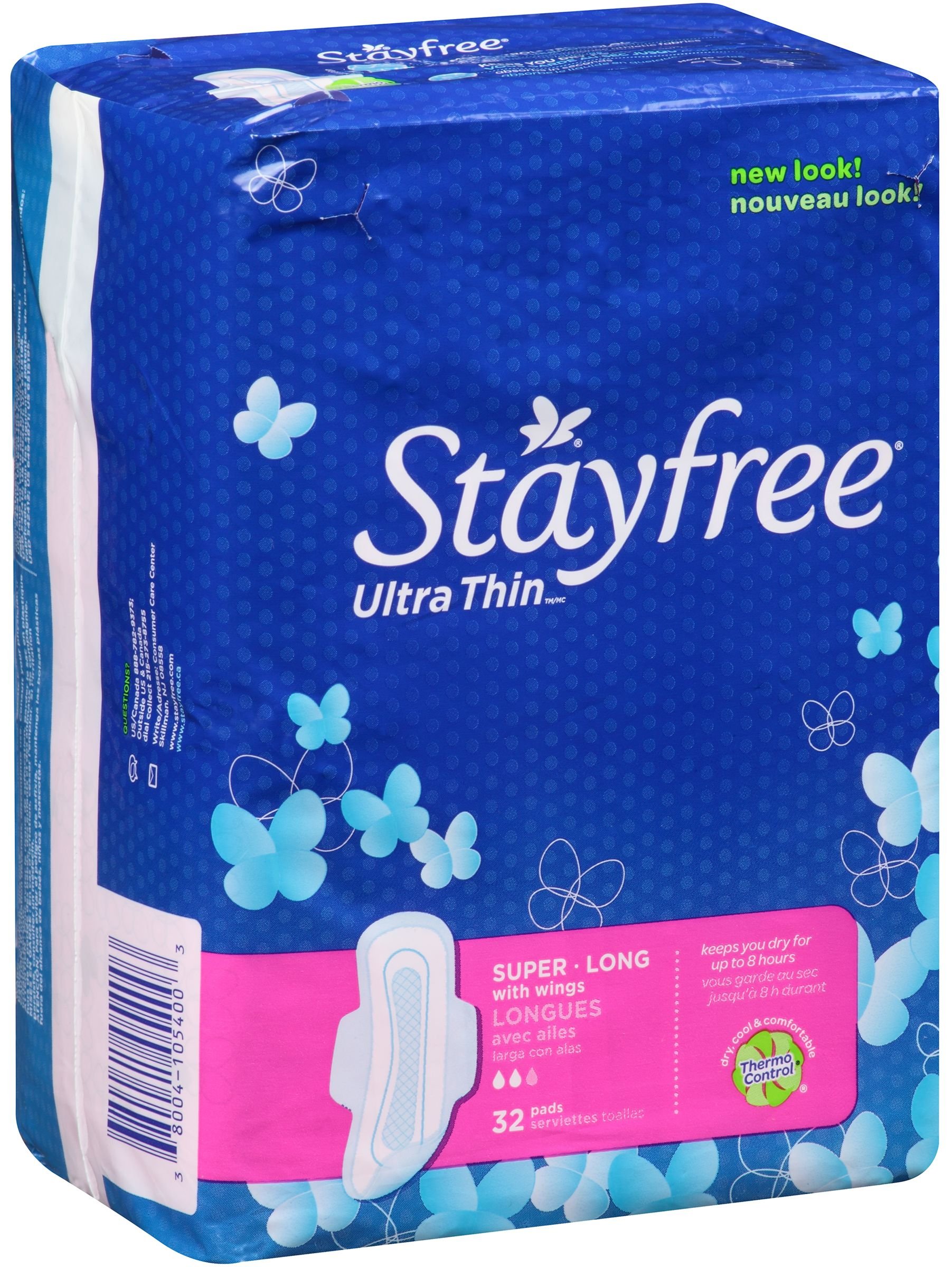 Galleon Stayfree Ultra Thin Pads For Women With Wings, Super Long 32 Count