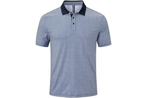 JHMORP Men's Golf Polo Shirts Short Sleeve Moisture Wicking Quick Dry Sports T-Shirts