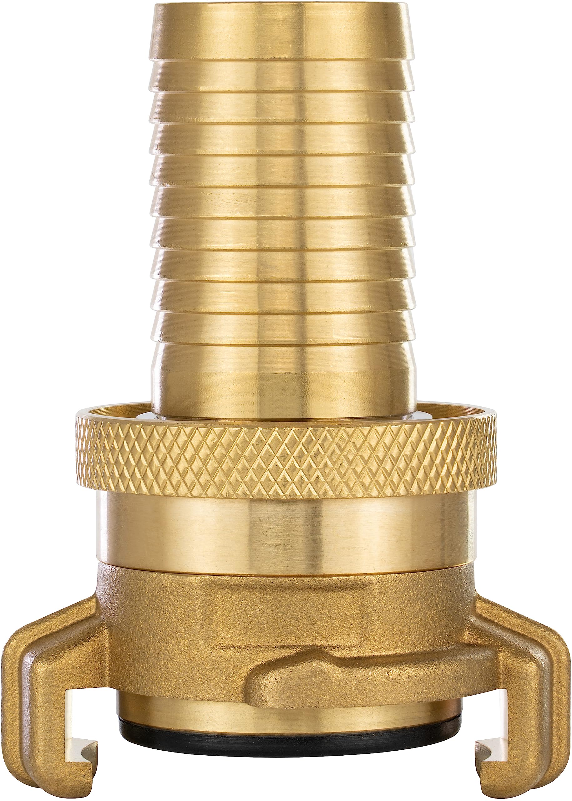 Poppstar Brass Suction and high-Pressure Coupling (Connector 1 inch Hose Grommet) with Sealing Ring and locknut, for 25 mm Hose Inner Diameter