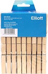 Elliott Hardwood Cloths Pegs with Metal Coil Spring 36 Pack Birchwood view 7