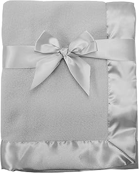 blanket with satin trim