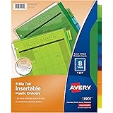 Avery Big Tab Insertable Plastic Dividers, Multicolor, 1 Set of 8 Tabs (11901)