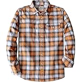 Dubinik®Mens Flannel Shirts Long Sleeve Flannel Shirt for Men Warm Casual Soft Cotton Button Down Plaid Mens Flannel Shirt