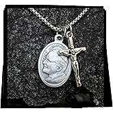 Saint Pope John Paul II Mens/Ladies or Teen Necklace, Boy Confirmation Gift, Patron Saint Gift, 24" Stainless Steel Box Chain