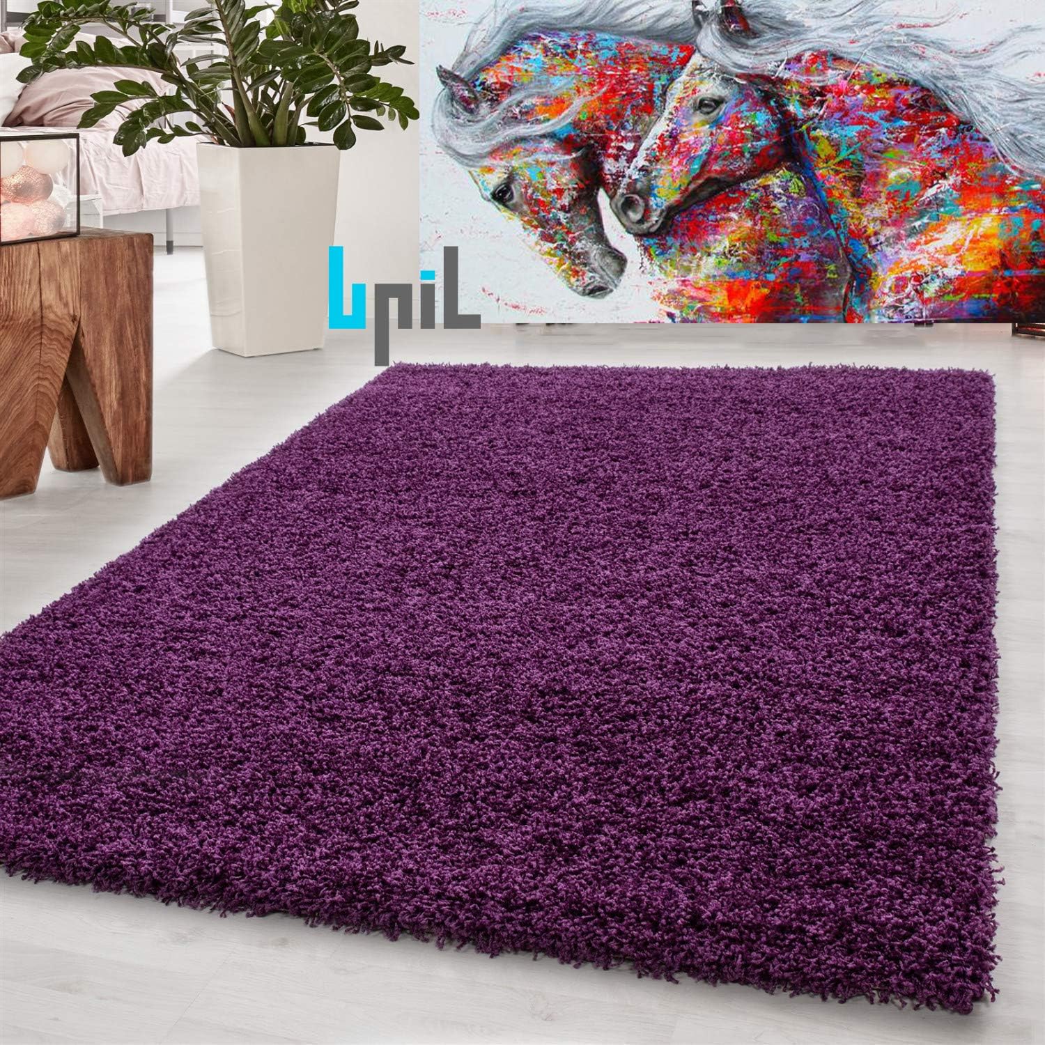 BPIL Shaggy Rugs Soft plain Thick Pile Large Small Antiskid Area Rug