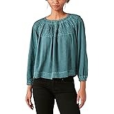 Lucky Brand Women's Lace Peasant Top