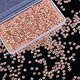 Laopottbeads 1100PCS 4mm Bicone Crystal Glass Beads for Jewelry Making, Sparkling Mini Beads for Suncatchers, DIY Bracelets & Craft Projects (Pink)
