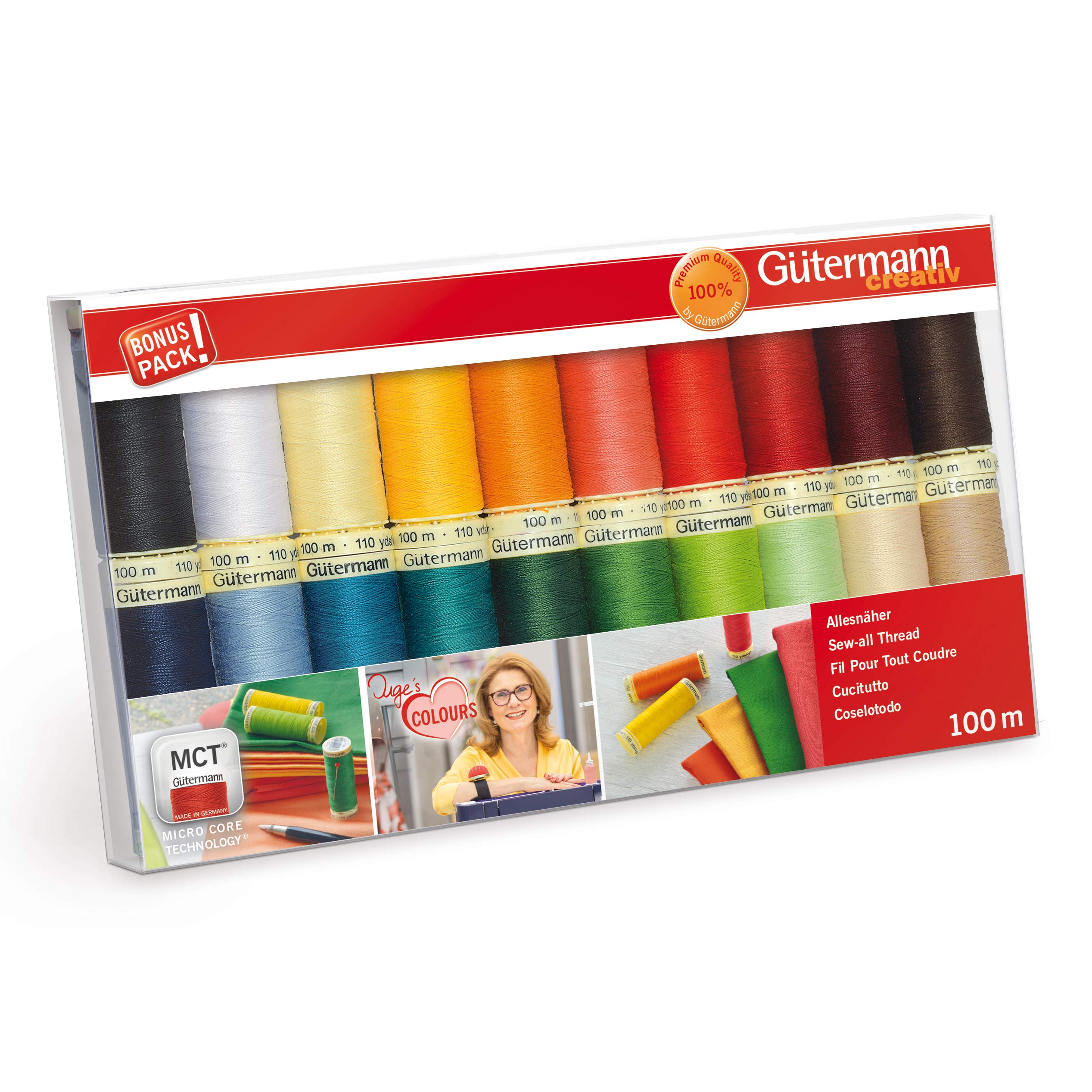 Gütermann creativ Sewing thread set with 20 spools Sew-all thread 100 m in Inge’s Favourite Colours