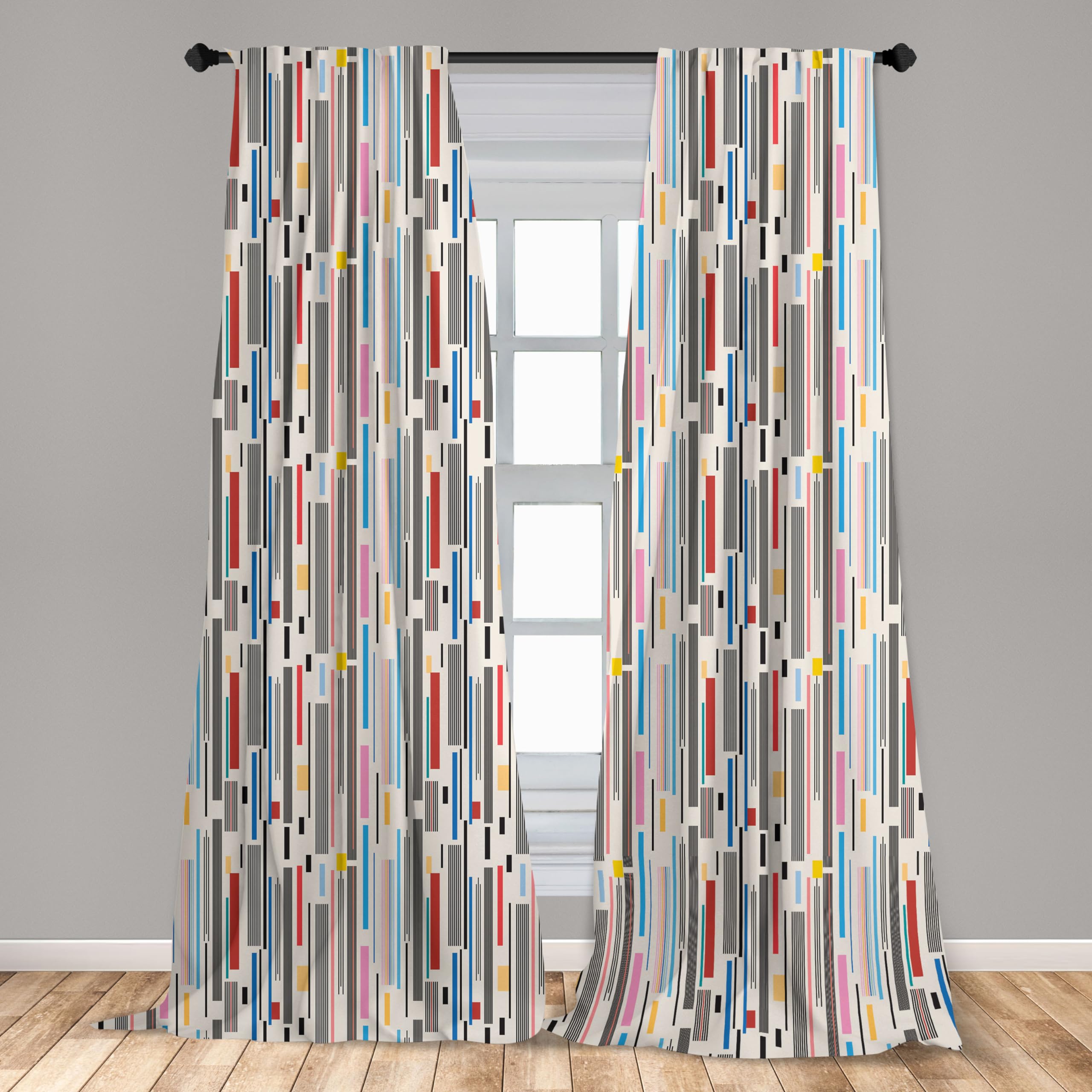 Ambesonne Abstract Window Curtains Pack of