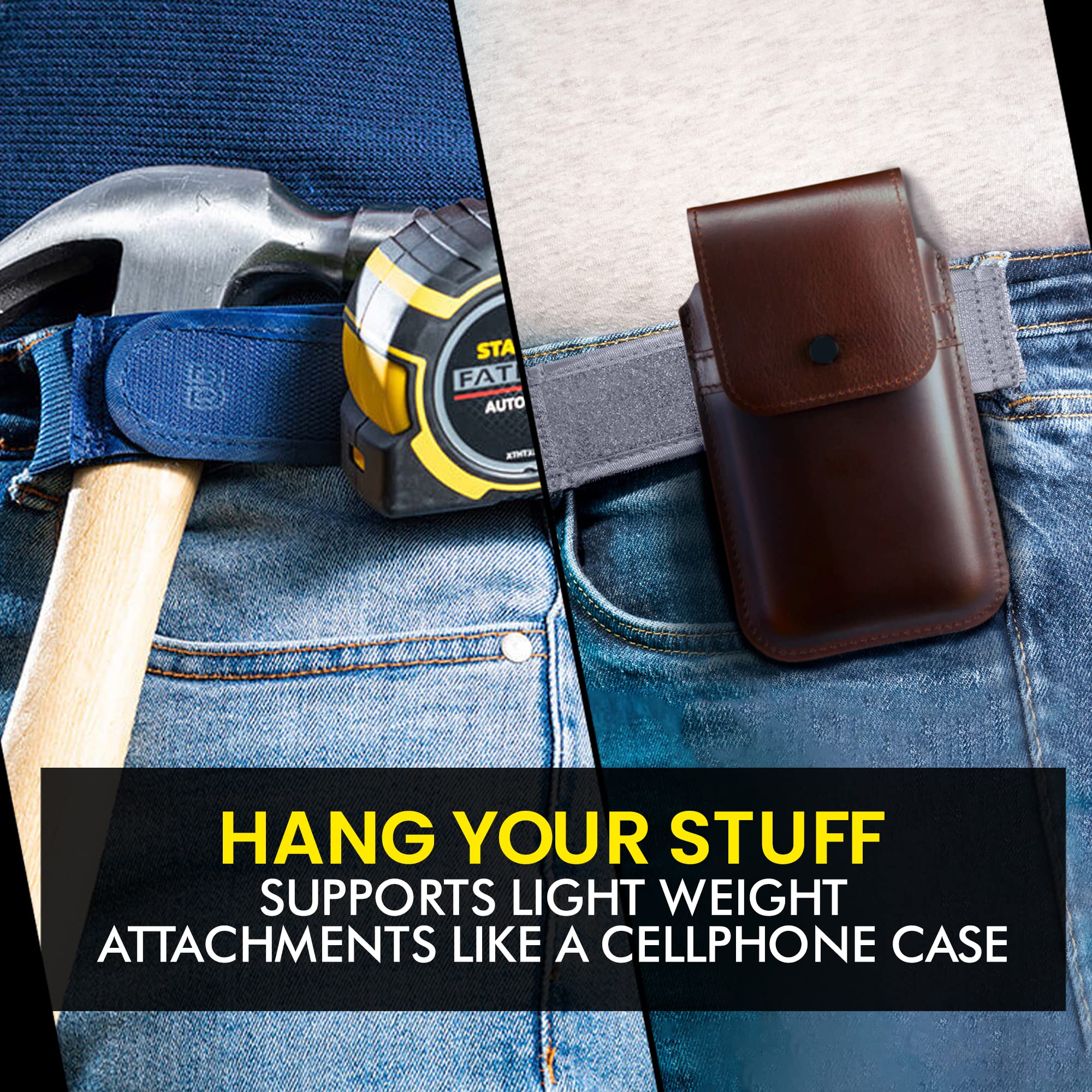 BeltBro Titan MultiPack No Buckle Elastic Belt For Men — Include 1 Small, 1 Medium, 1 Large Belts — Fits 1.5 Inch Belt Loops