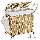 SONGMICS Laundry Hamper with Lid, 37 Gallon