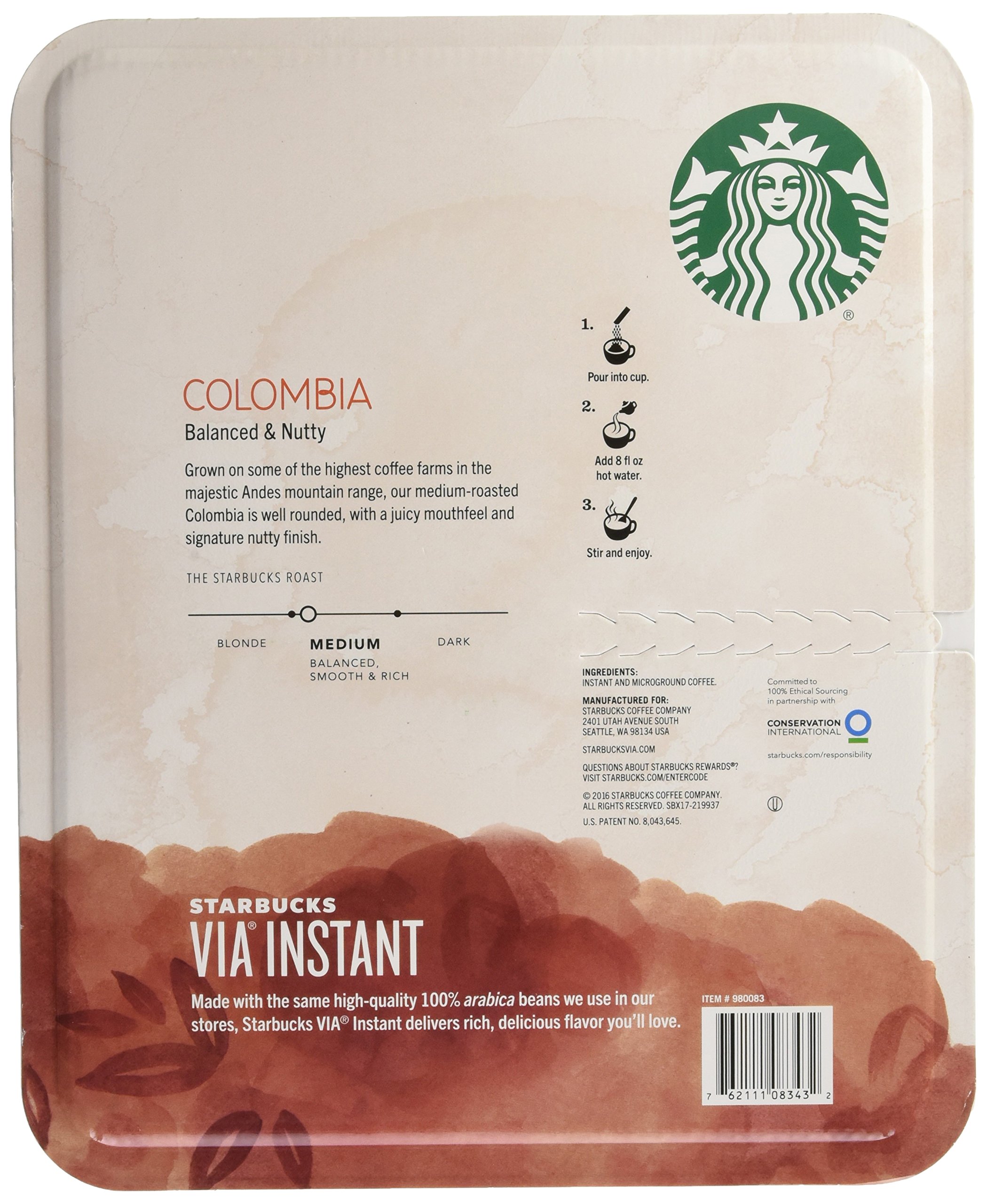 Starbucks Via Instant Medium Roast Colombia Coffee, 26Count Buy