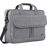 Taygeer Laptop Bag for Men, 15.6 Inch Professional Office Briefcase, Grey | Water Resistant Crossbody Messenger Shoulder Bag, Premium Portable Carry On Computer Case for Notebook, for Business Work