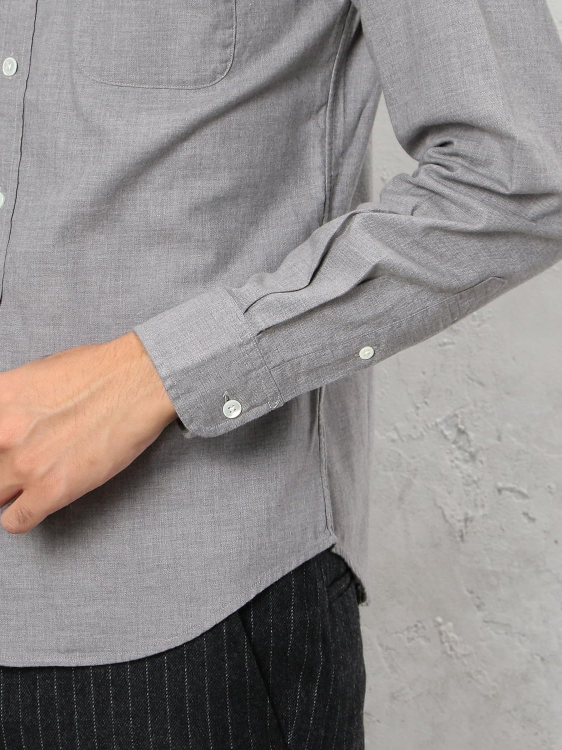 Amazon ユナイテッドアローズ グリーンレーベル リラクシング United Arrows Green Label Relaxing Organic Viyella シャツ 1550 Md Gray 15 M シャツ 通販