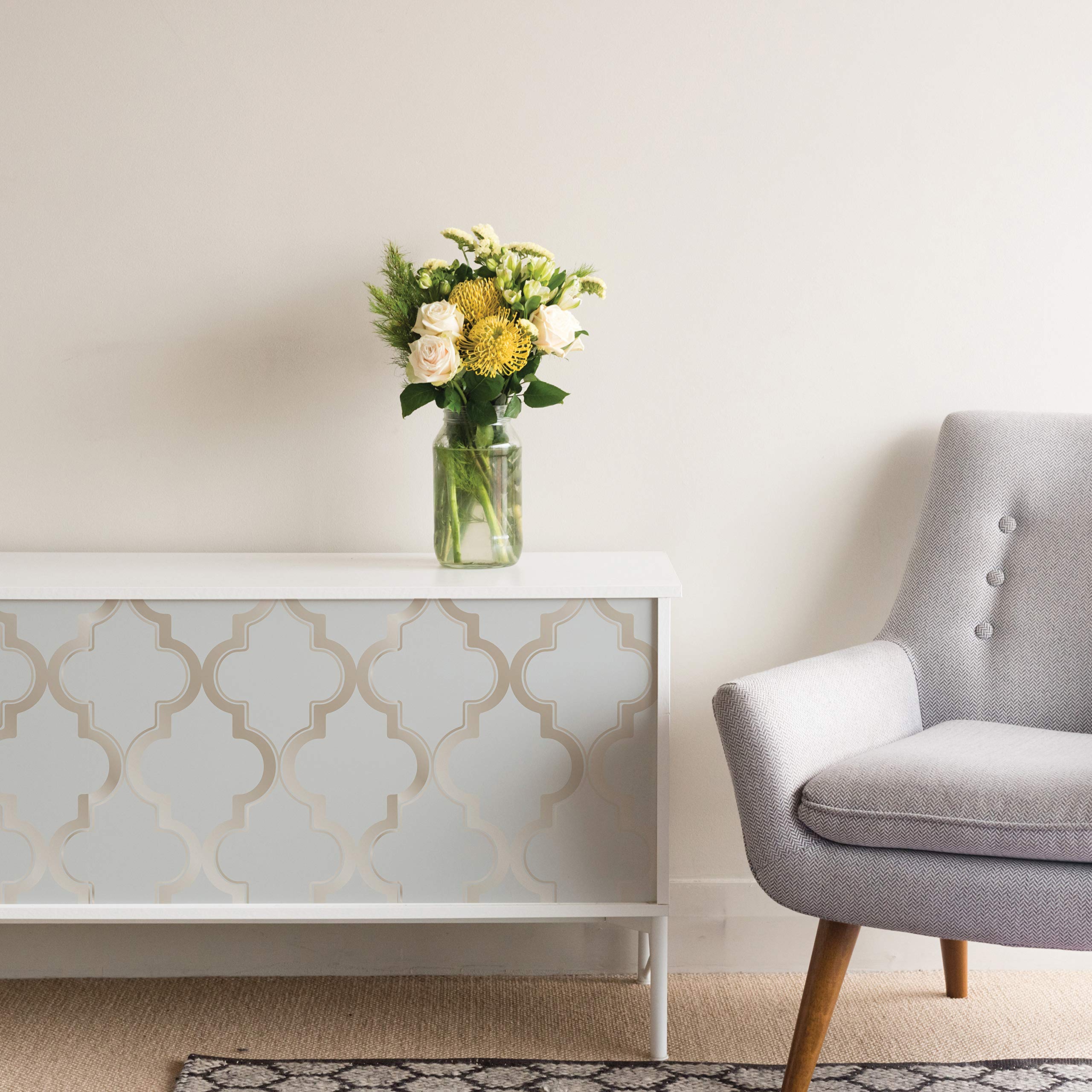 Tempaper Bronze Gray Marrakesh Designer Removable Peel and Stick