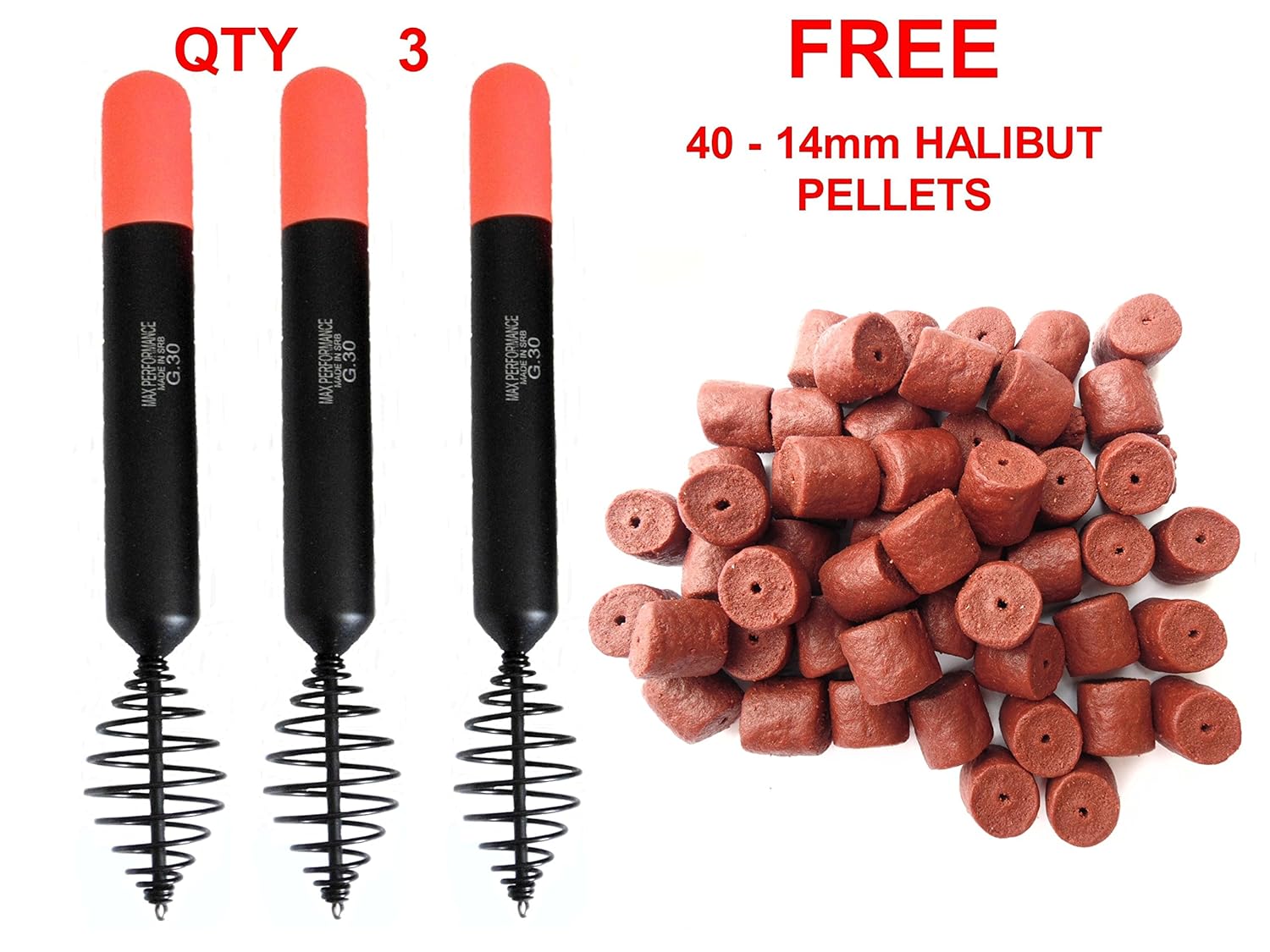 JD SAMTIN QTY OF 3 CARP BAGGING WAGGLER FLOATS 30g PLUS *FREE* 40 x