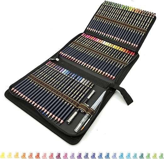 Set 72 Matite Colorate Professionali | Con Accessori | Per Artisti E Principianti | Astuccio Portatile | Ideale Per Disegno E Scuola - Foto 4
