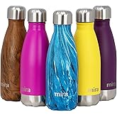 MIRA 12 oz Insulated Water Bottle - Slim Stainless Steel Cola Shape Thermo - Double Wall Hot & Cold Flask (24Hr Cold/12Hr Hot) - Dynamic Blue