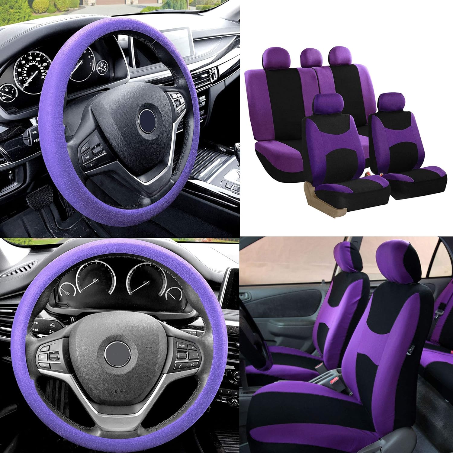 Motors 10pc JEEP Car Truck Suv All Weather Floor Mats Seat Covers