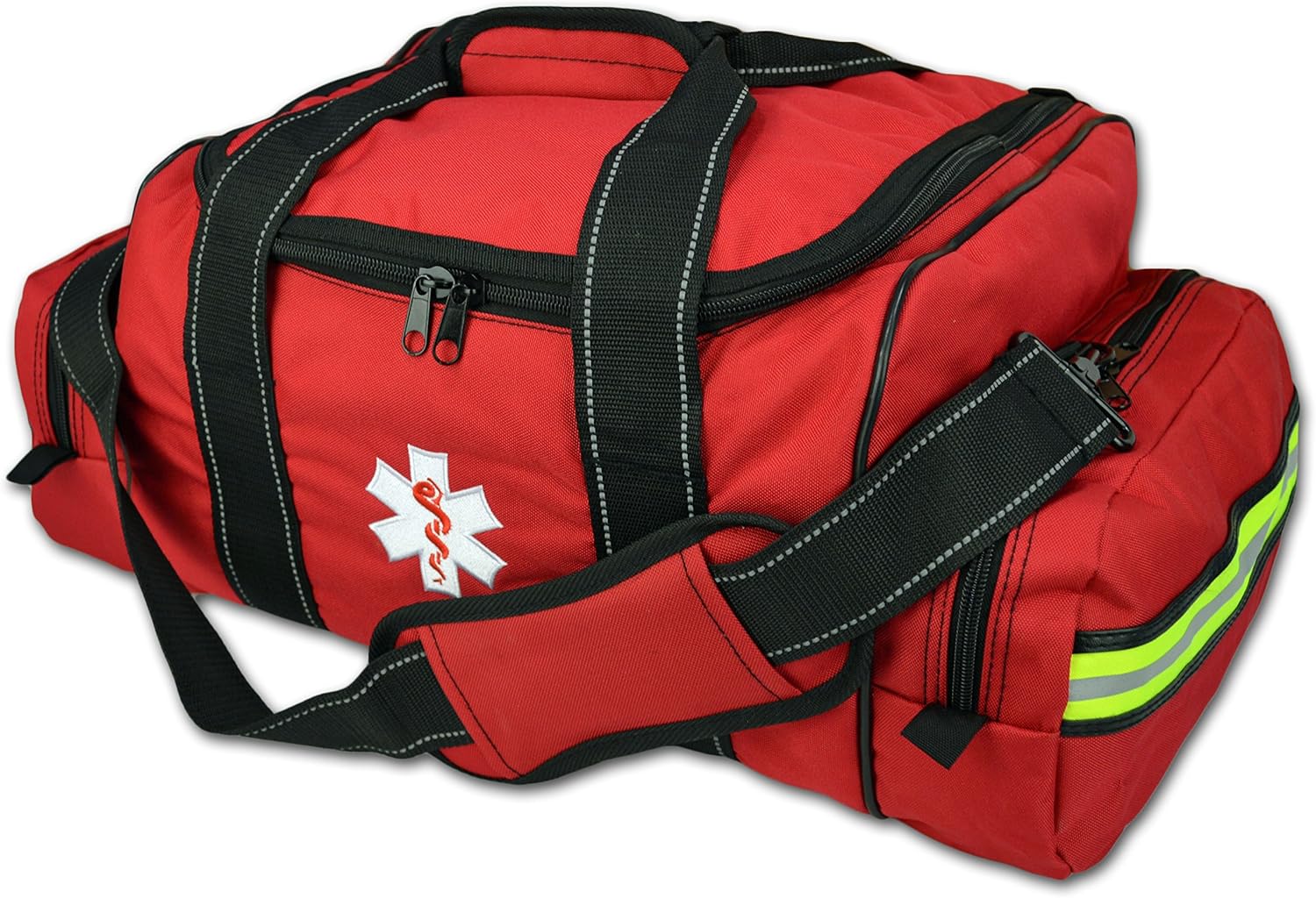Lightning X Deluxe Stocked Large EMT First Aid Trauma Bag Fill Kit w/Emergency Medical Supplies (Red): Health & Personal Care