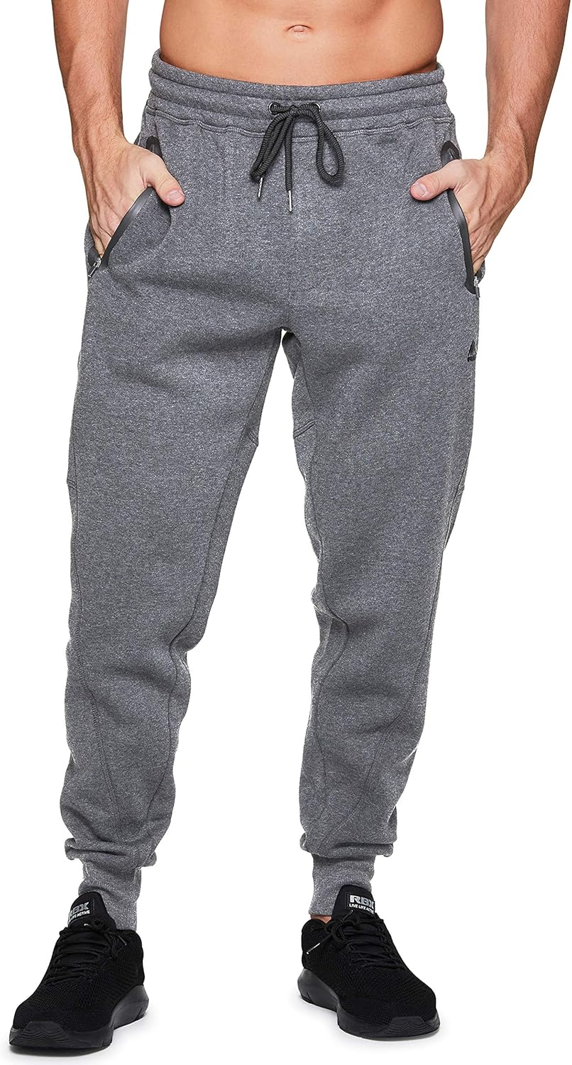 RBX Active Men's Athletic Fleece Lined Tapered Jogger Sweatpant with Pocket at  Men’s Clothing store