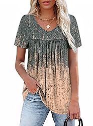 Tops for Women Trendy Summer Outfits Tie-Dye Print