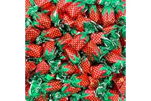 LAETAFOOD Arcor Strawberry Filled Bon Bons | 1 Pound Bag - Approx. 60 Count | Christmas Candy | Strawberry Bon Bons |Hard Candy Individually Wrapped |