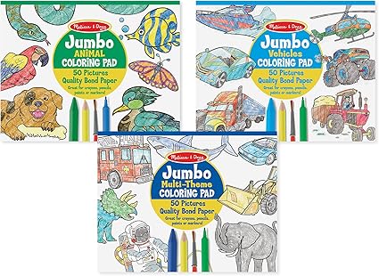 jumbo animal coloring pad