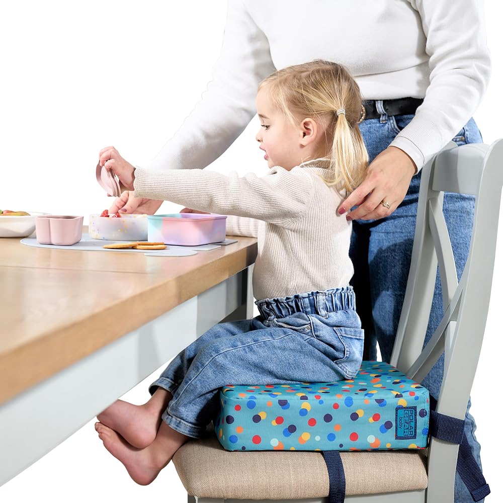 Baby Polar Gear Booster Cushion Confetti 8cm Thick Foam Lightweight Chair Seat