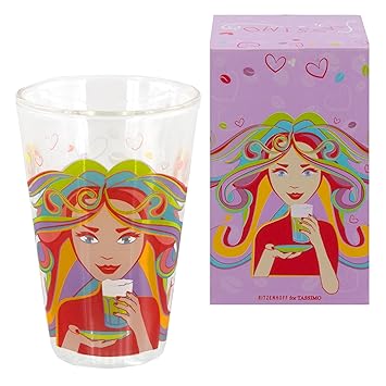 Ritzenhoff for Tassimo Latte Macchiato Glas, Doppelwandig, Motiv: Frau II, 250 ml