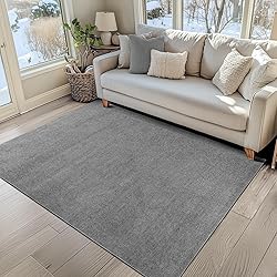 jinchan Modern Area Rug 4x6 Washable Rug Grid