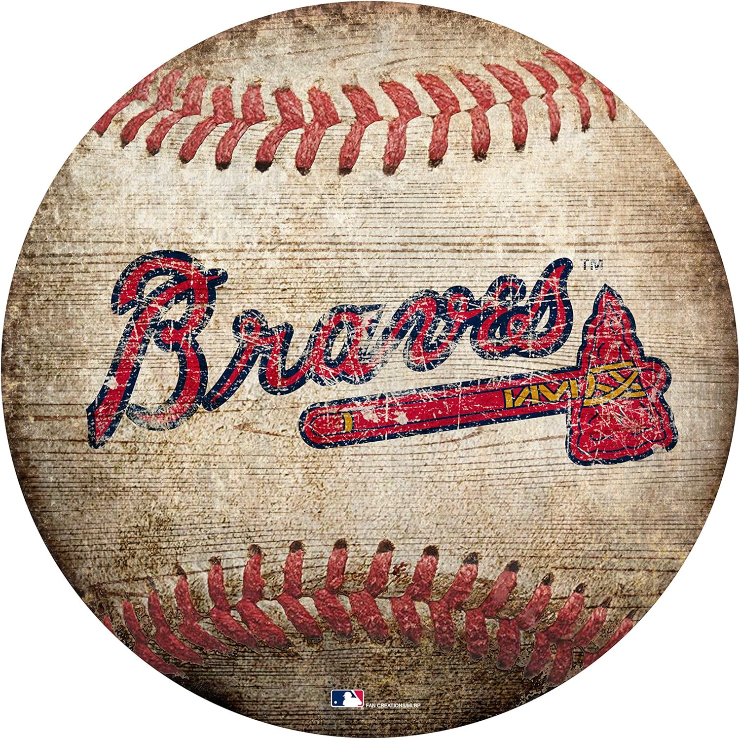 Braves 12" Baseball Shaped Sign
