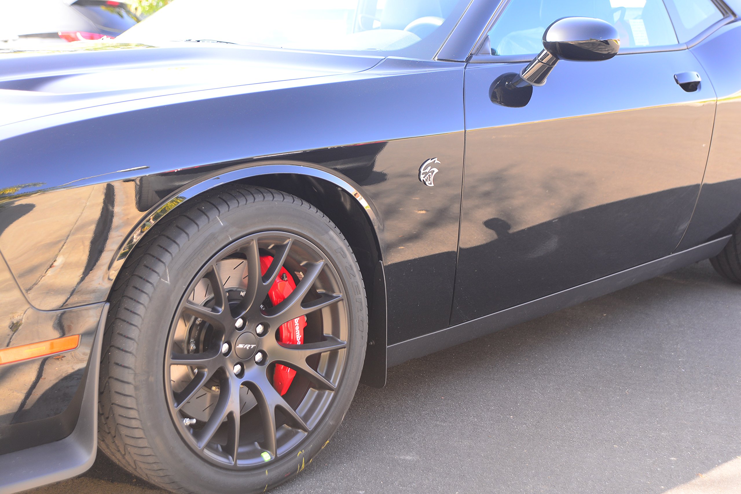 ZL1 Addons Front Deluxe Rock Guards 1 Pair Compatible with Challenger